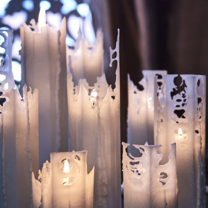 White Spider Web Candles