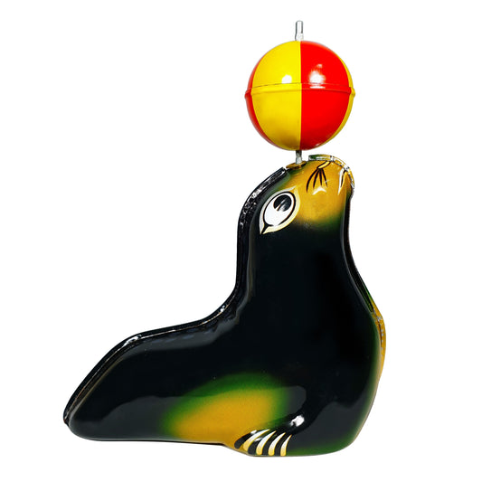 Tin Wind-Up Sea Lion Balancing a ball