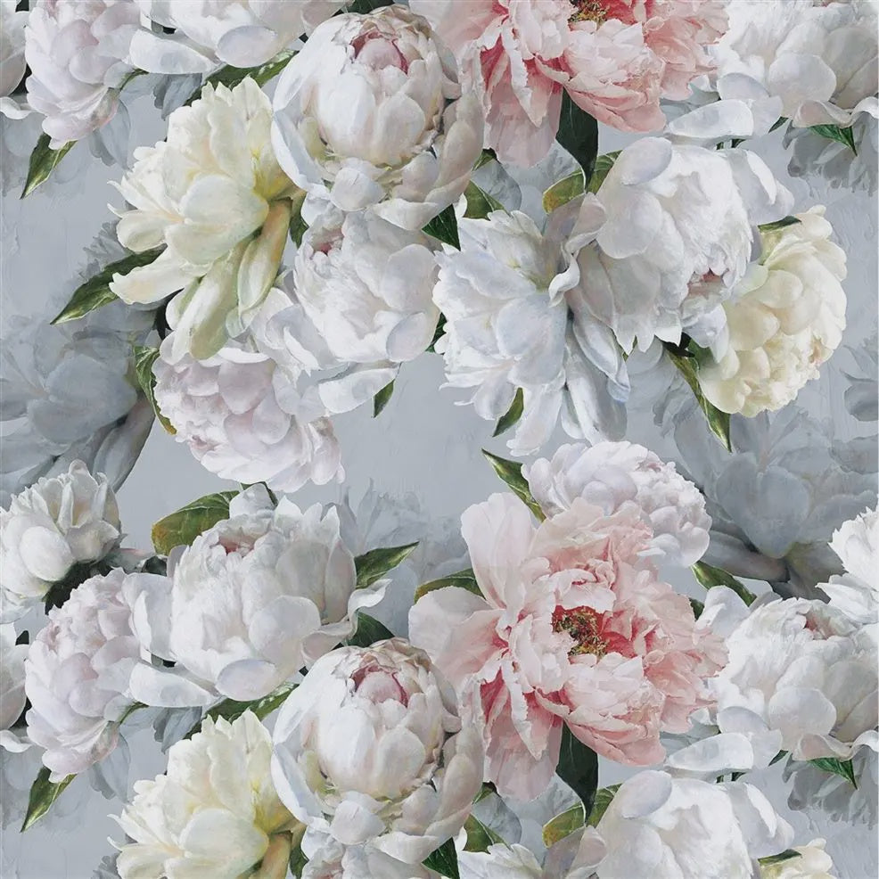 9m Designers Guild Peonia Grande Zinc Fabric 70% OFF