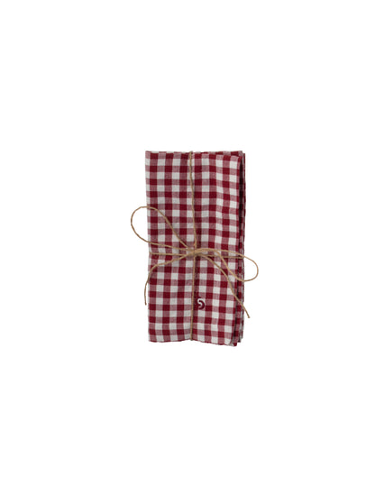 Set of 2 Red Gingham Napkins