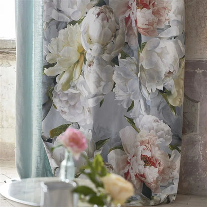 9m Designers Guild Peonia Grande Zinc Fabric 70% OFF