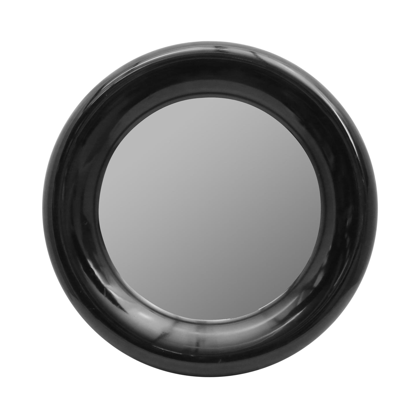 Circular Ebonised Frame Wall Mirror