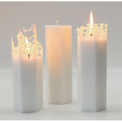 White Spider Web Candles