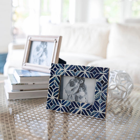 Celestina Blue Resin Mosaic Picture Frame