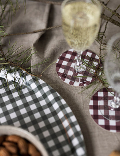 Red Gingham Coaster