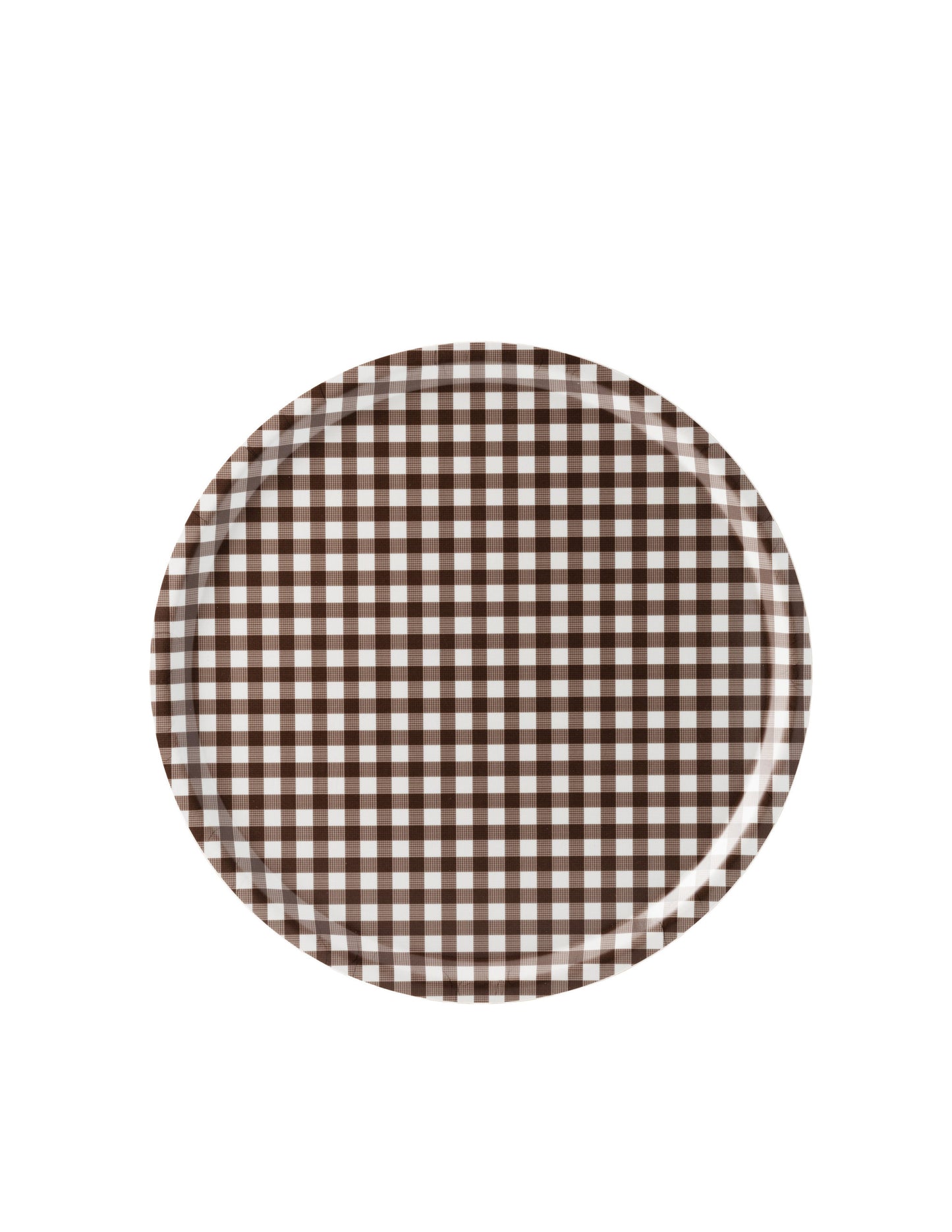 Brown Gingham Tray