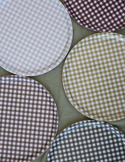 Brown Gingham Tray