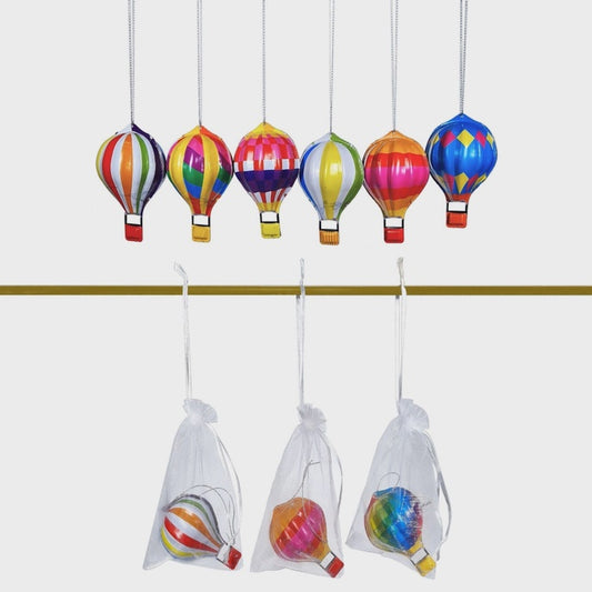 Tin Hot Air Balloon Hanging Decoration