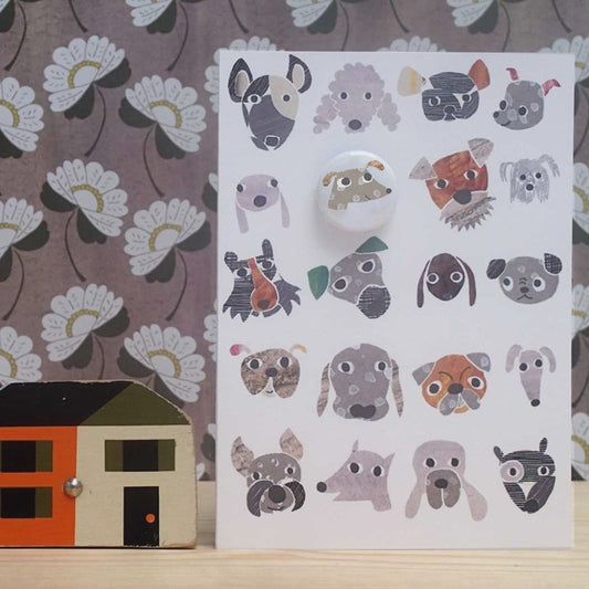 Greeting Card with Badge - Dogs Pick N Mix