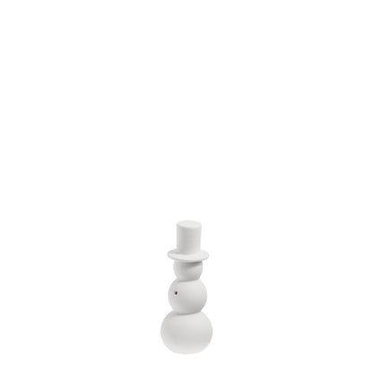 Matt White Ceramic Snowman /  Small