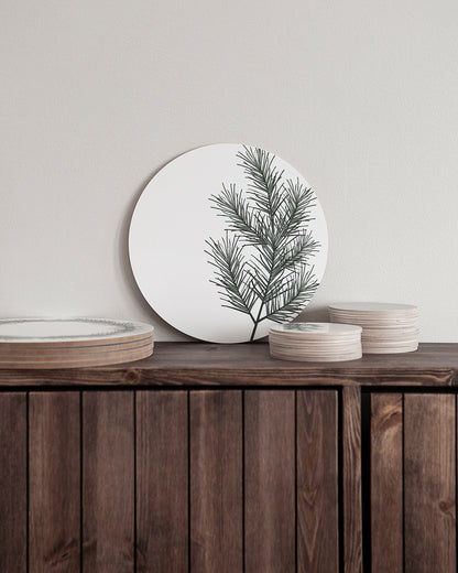 Round Spruce Twig Trivet