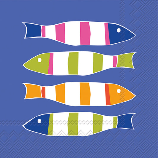 Striped Fish Cocktail Napkins