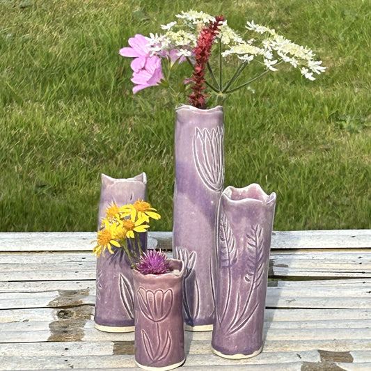 Lavender Slender Bud Vase