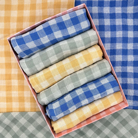 Box of 6 fabric napkins, Petite Coastal