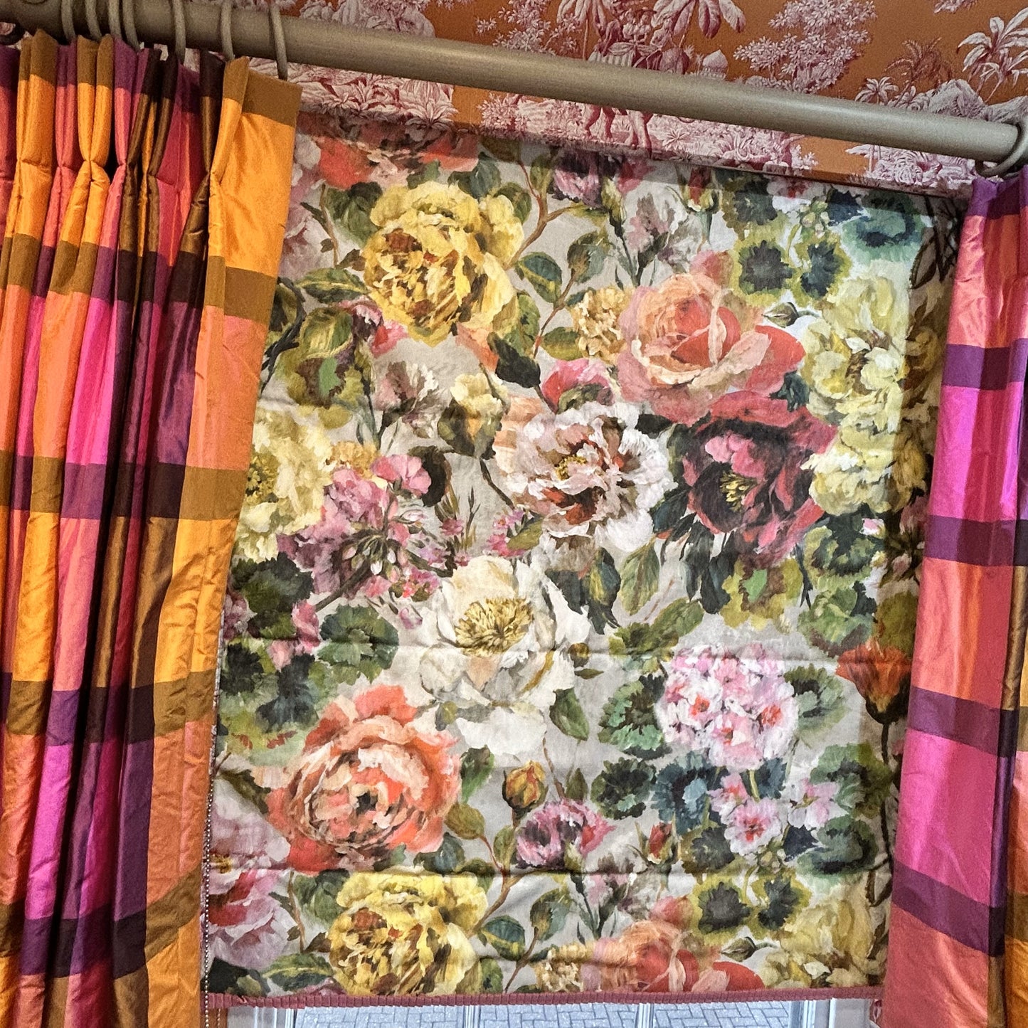 Grandiflora Rose Designers Guild Fabric Roman Blind 75% OFF