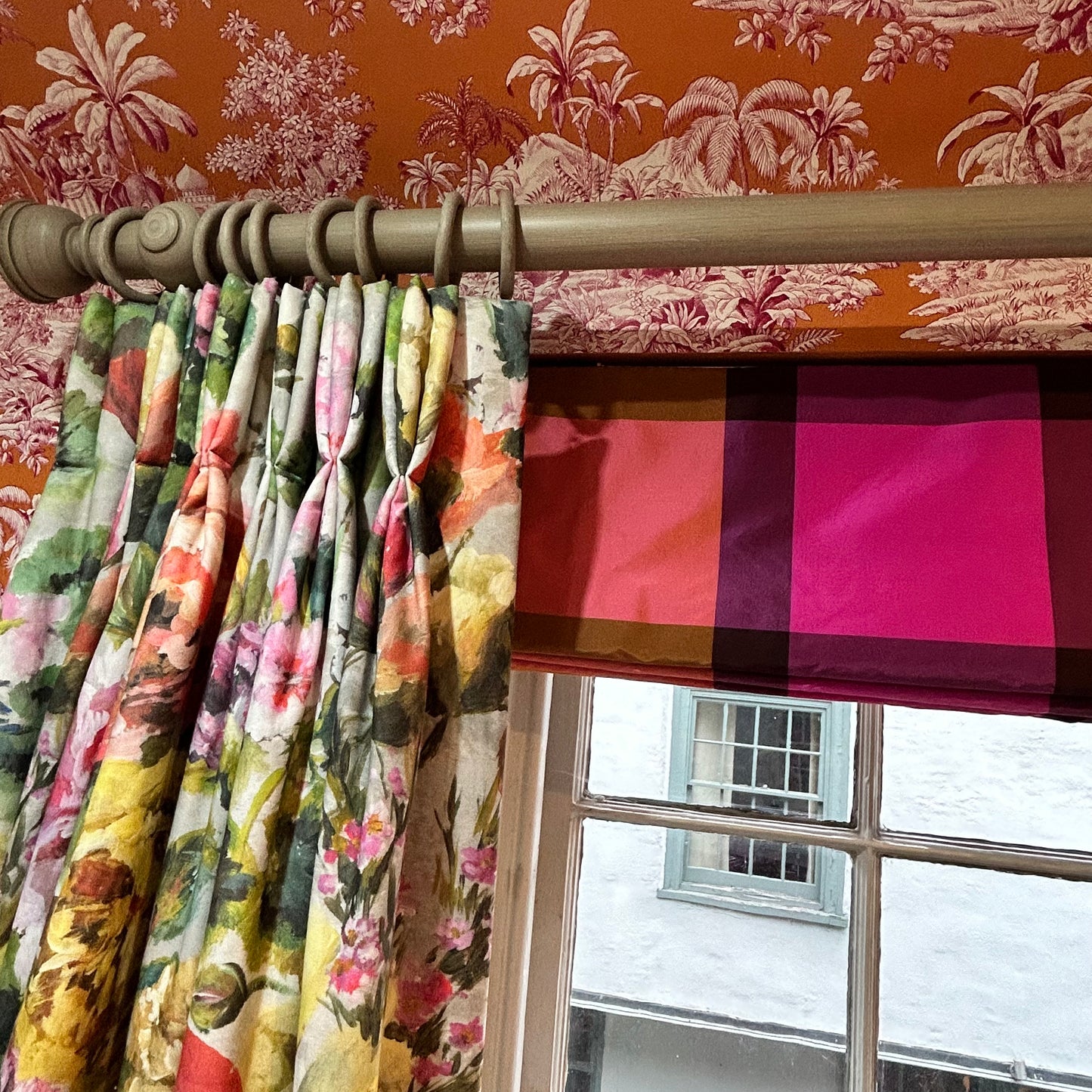 Varanasi Fuchsia Designers Guild Fabric Roman Blind 75% OFF