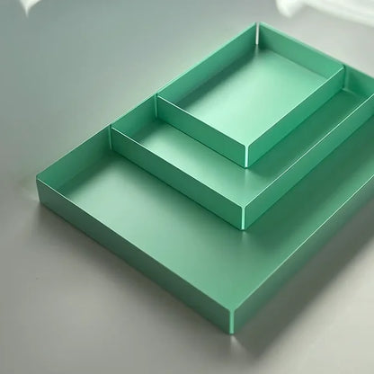 Mint Metal Rectangular Tray