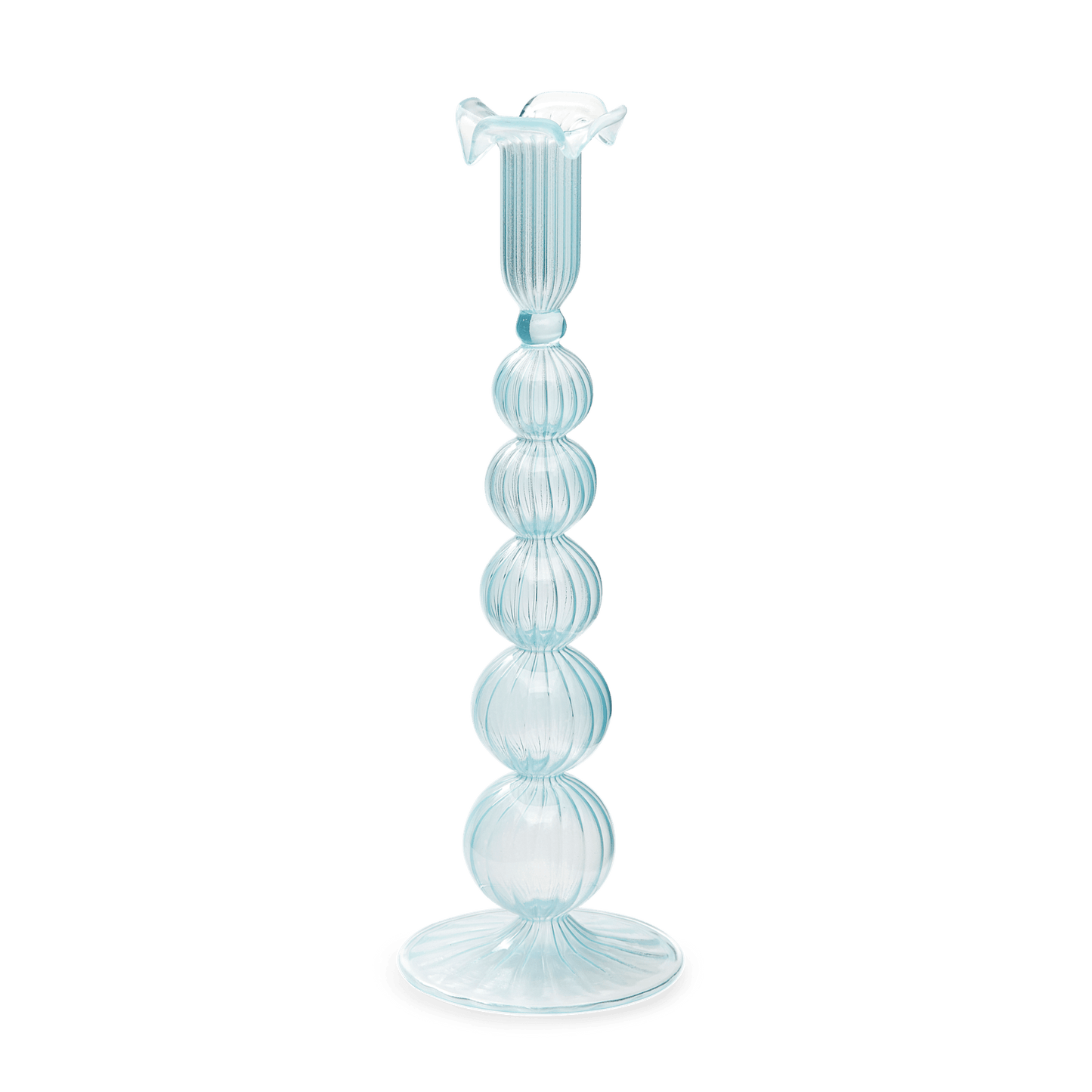 Cloudy Glass Candleholder