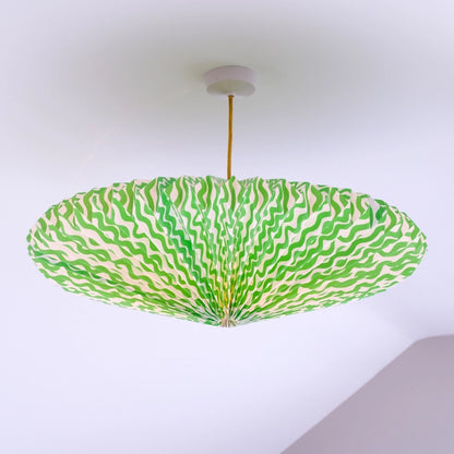 Origami Paper Lightshade "Eclipse"-Green Ganges