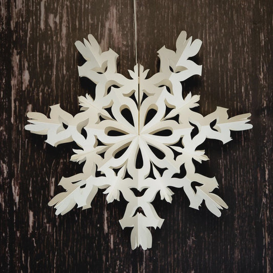 Octaris White Paper Snowflake  Decoration - 32cm