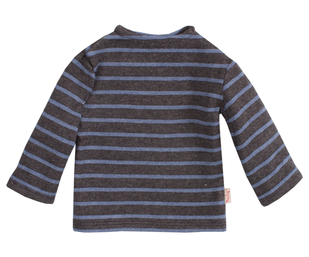 Maxi long Sleeve Top Marine Blue Stripped