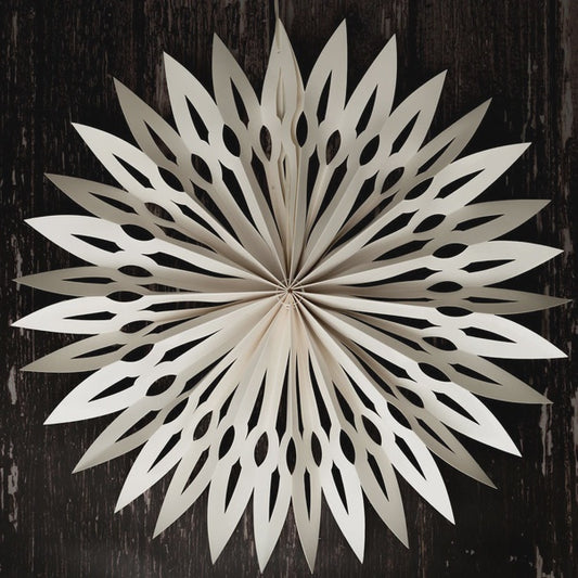 Celandine White Paper Large Snowflake Wall Decoration - 75cm