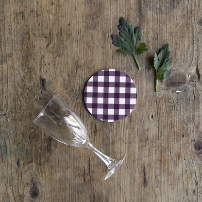 Red Gingham Coaster