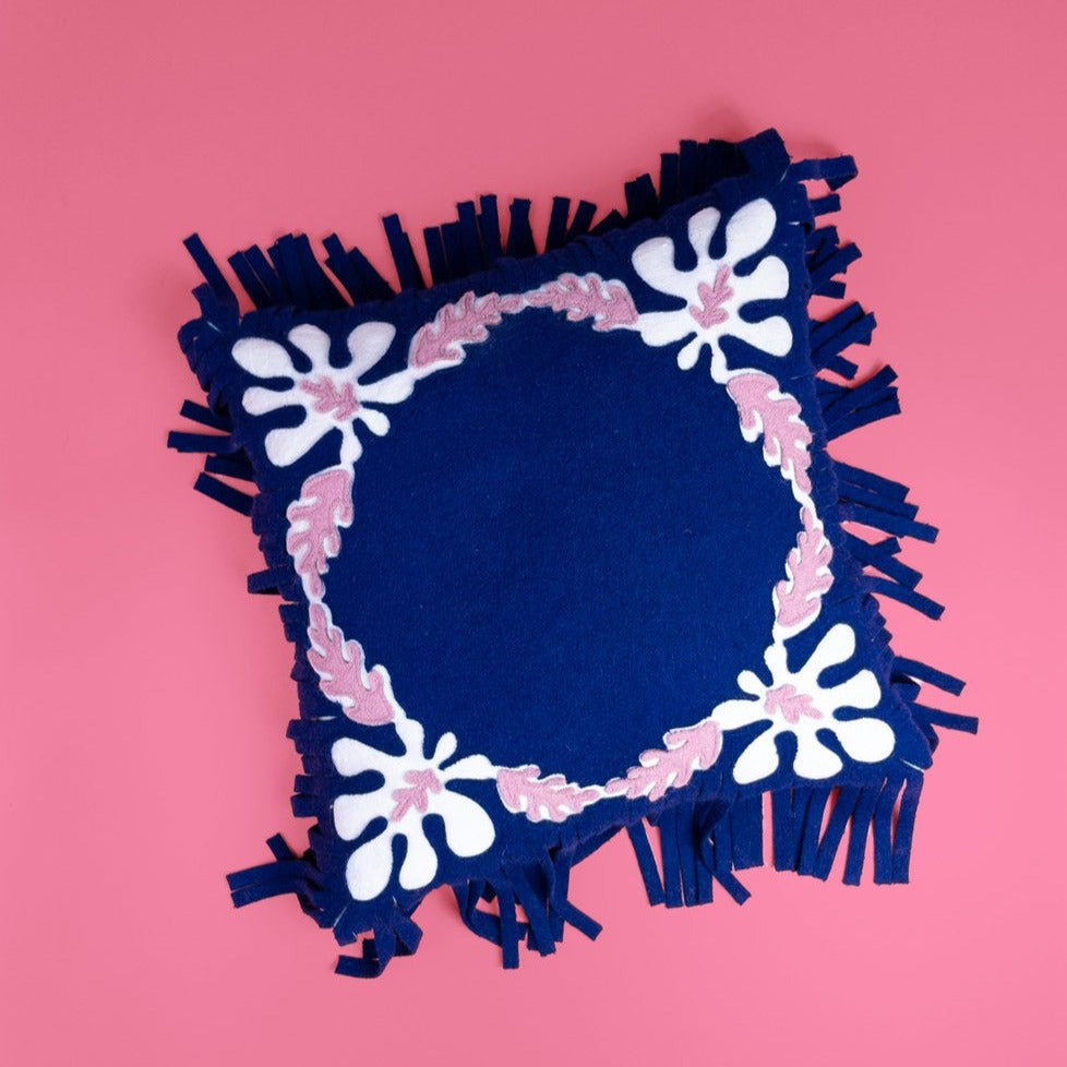 Bloom Dream Cushion - Midnight Blue