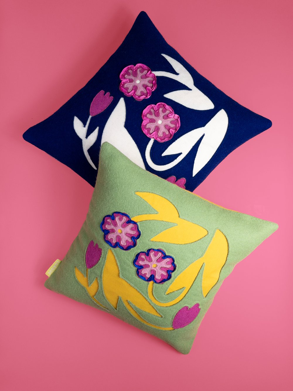 Bunch of Flowers Cushion - Green