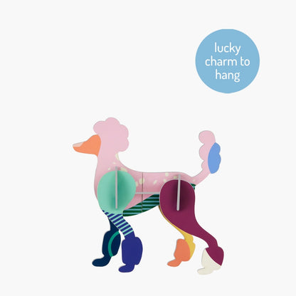 3D Poodle Lucky Charm