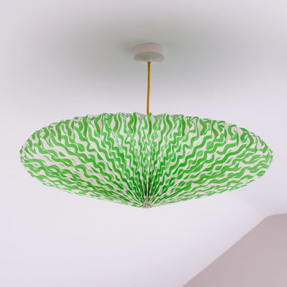 Origami Paper Lightshade "Eclipse"-Green Ganges